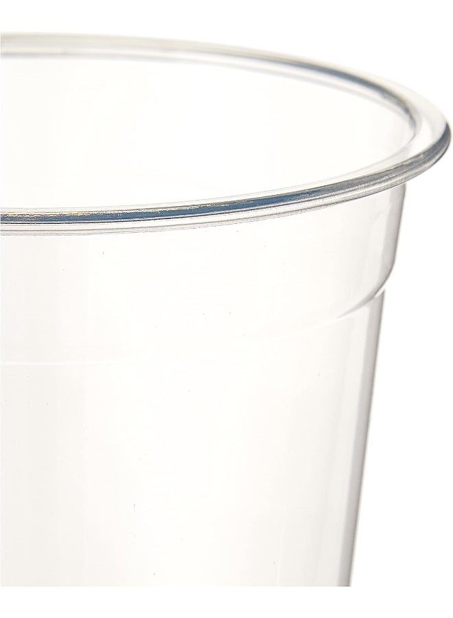 HTE Packing Juice Cup Clear Strong Disposable 100 Pieces  Ideal For Iced Coffee, Smoothies, Bubble Boba Tea, Milkshakes, Frozen Cocktails, Water, Sodas, Juices, Snacks, Dessert And More. (16 Oz) - Image 3