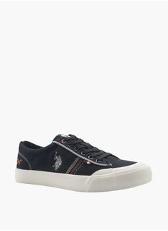 U.S. Polo Assn. Logo Print Lace-Up Canvas Sneakers  - Image 2