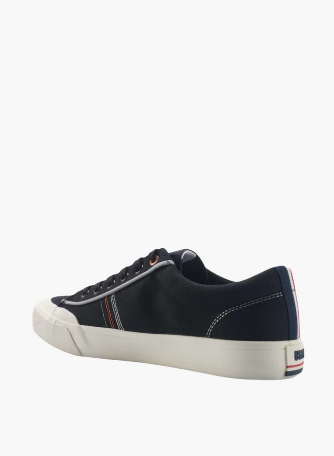 U.S. Polo Assn. Logo Print Lace-Up Canvas Sneakers