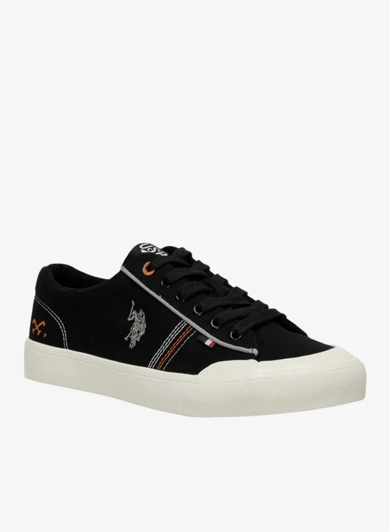 U.S. Polo Assn. Logo Print Lace-Up Canvas Sneakers