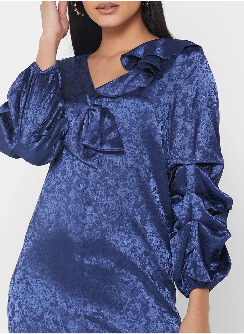 SIVVI for HANIYA Printed Ruffle Detail Dress