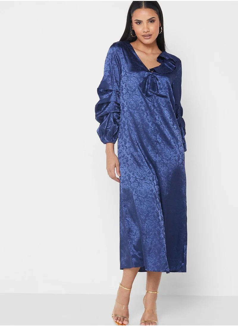 SIVVI for HANIYA Printed Ruffle Detail Dress