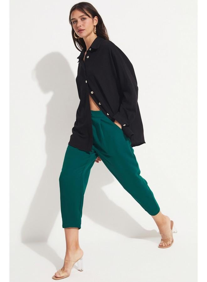 June Pleated Detailed Trouser Emerald