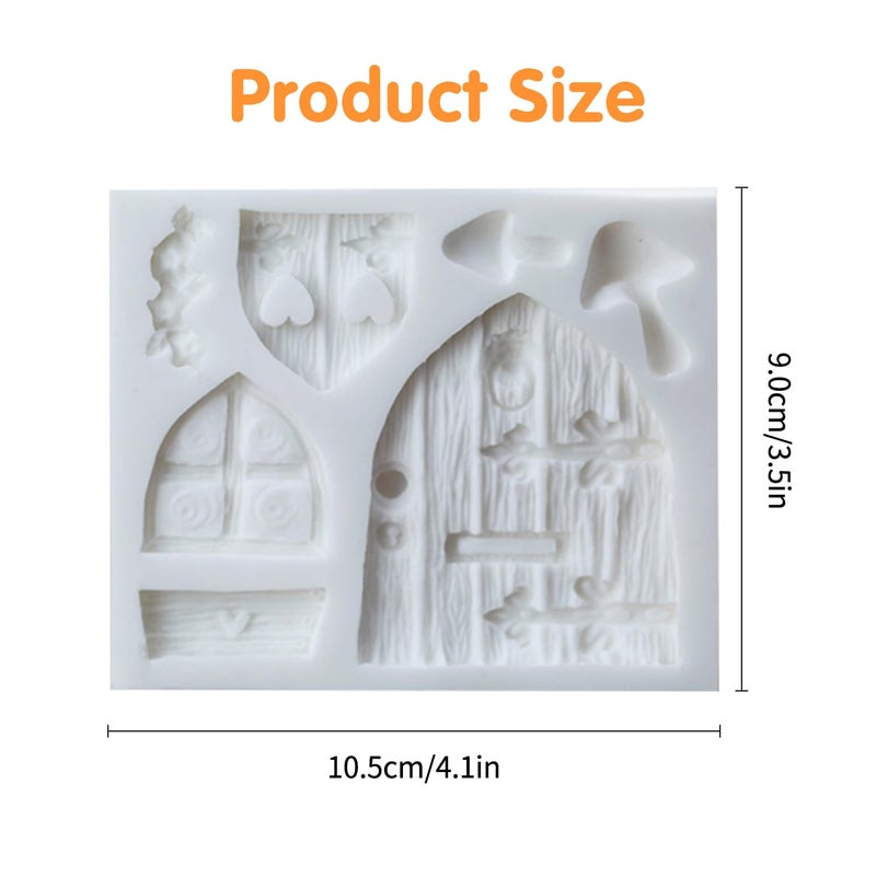 SK SK 3D Fairy House Christmas Silicone Fondant Mold Cake Decorating Pastry Gumpaste Tool  - Image 2