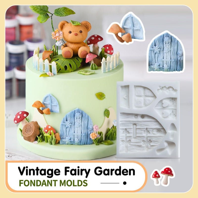 SK SK 3D Fairy House Christmas Silicone Fondant Mold Cake Decorating Pastry Gumpaste Tool  - Image 4