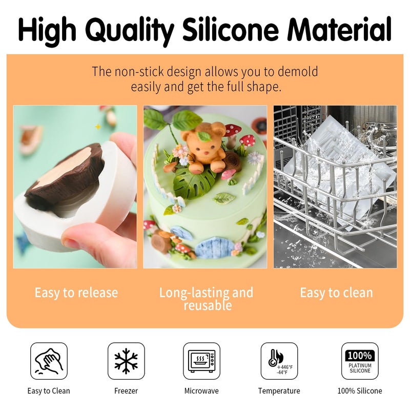 SK SK 3D Fairy House Christmas Silicone Fondant Mold Cake Decorating Pastry Gumpaste Tool  - Image 3
