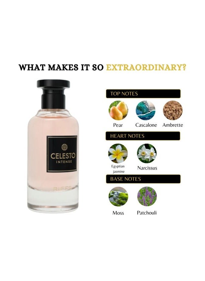 RIIFFS CELESTO INTENSE EAU DE PARFUM FOR FEMALE 100ML - Image 2