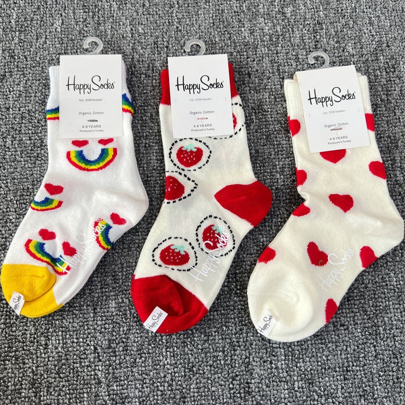 Happysocks Kidsren'S Socks Cartoon Animation Cute Kidsren'S Socks Male And Female Baby All-Match Mid-Calf Socks For All Seasons - Image 3