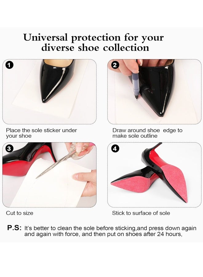 1 Roll Self-Adhesive Shoe Sole Protector, Non-Slip Wear Resistant Guard for High Heels（39 x 3.9inches） - Image 5
