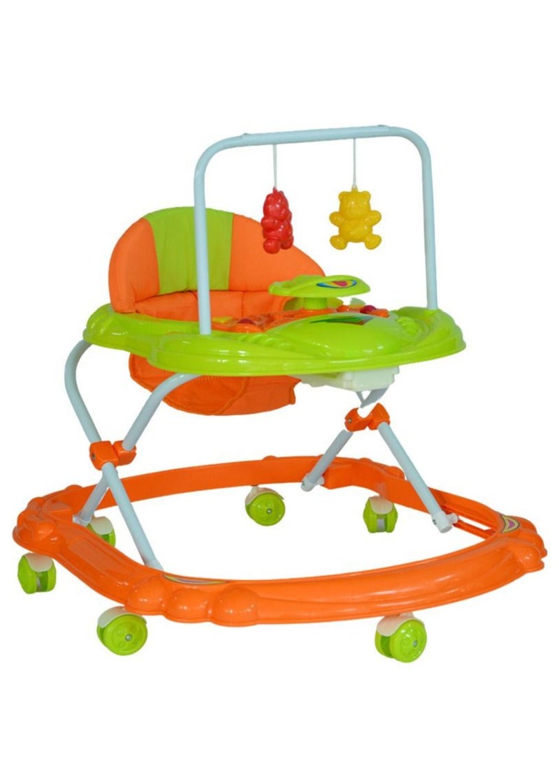 BABYCARA Lightweight Baby Walker With Music And Hanging Toys Height Adjustable - 6 To 18 Months  - Image 1