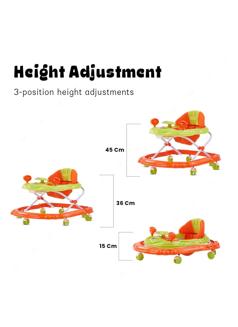 BABYCARA Lightweight Baby Walker With Music And Hanging Toys Height Adjustable - 6 To 18 Months  - Image 2