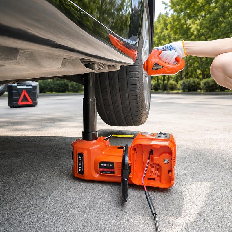 E-HEELP Electric Car Jack Kit 5Ton 12V Hydraulic Car Jack Lift (Lifting Range: 6.1~20.86 inch) with Electric Impact Wrench for SUV MPV Sedan Truck Change Tires Garage Repair - Image 5