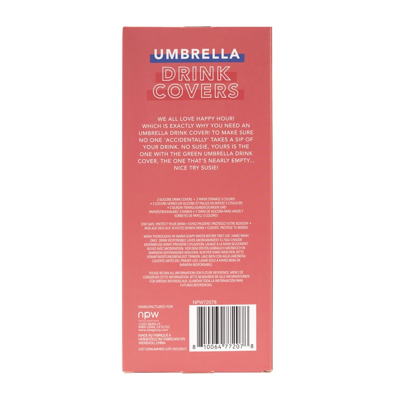 NPW-USA Happy Hour Cocktail Umbrella Drink Covers, 3-Count - Image 2