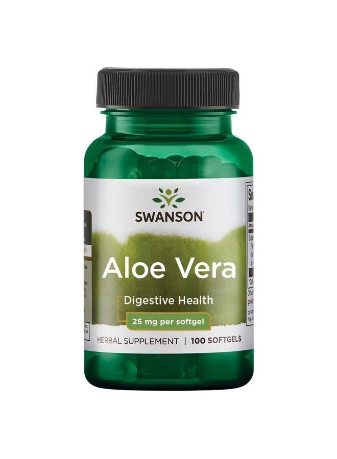 Swanson Aloe Vera 25 Milligrams 100 Sgels - Image 1