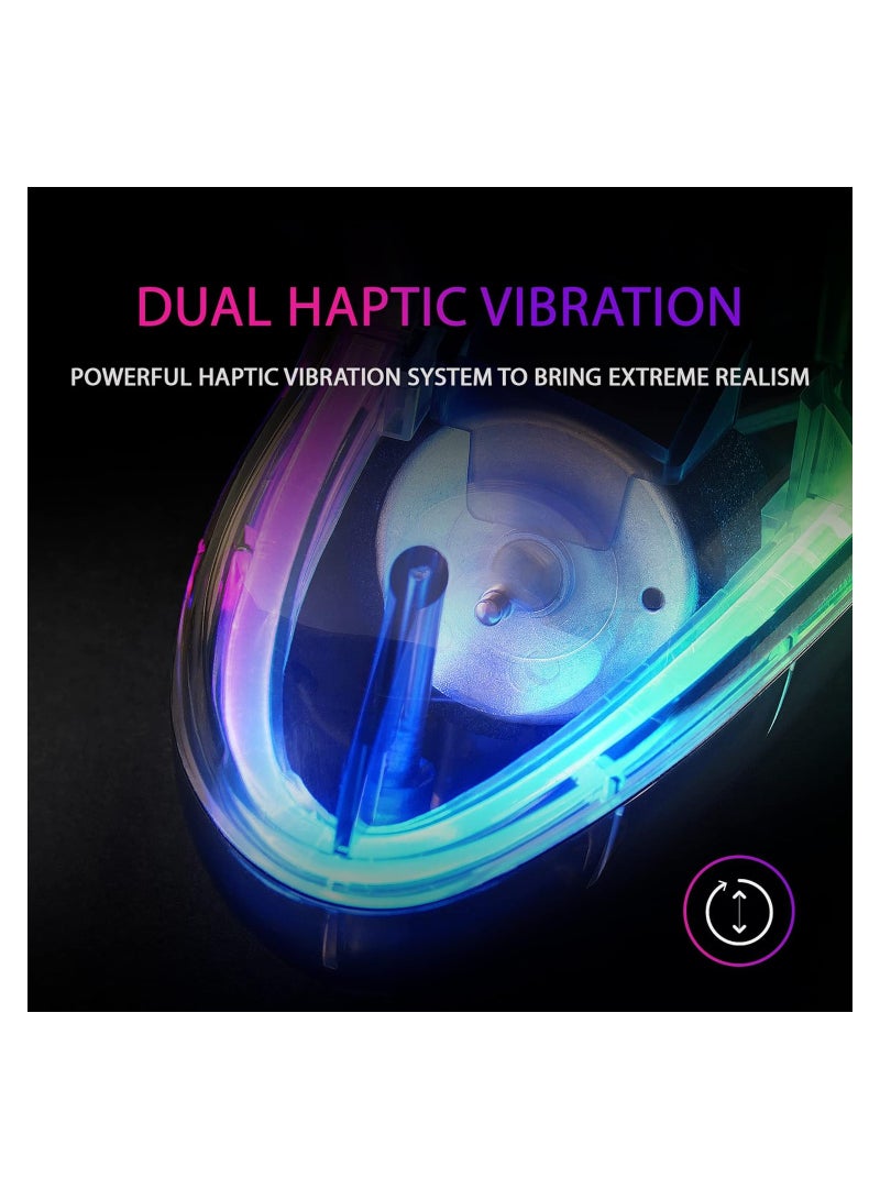 ELTRAZONE MGP-C Professional Neon RGB Gamepad, Dual Handheld Vibration, Analogue Joysticks, Controller for PC, SWITCH, PS3, Raspberry Pi, Mac, Android - Image 3