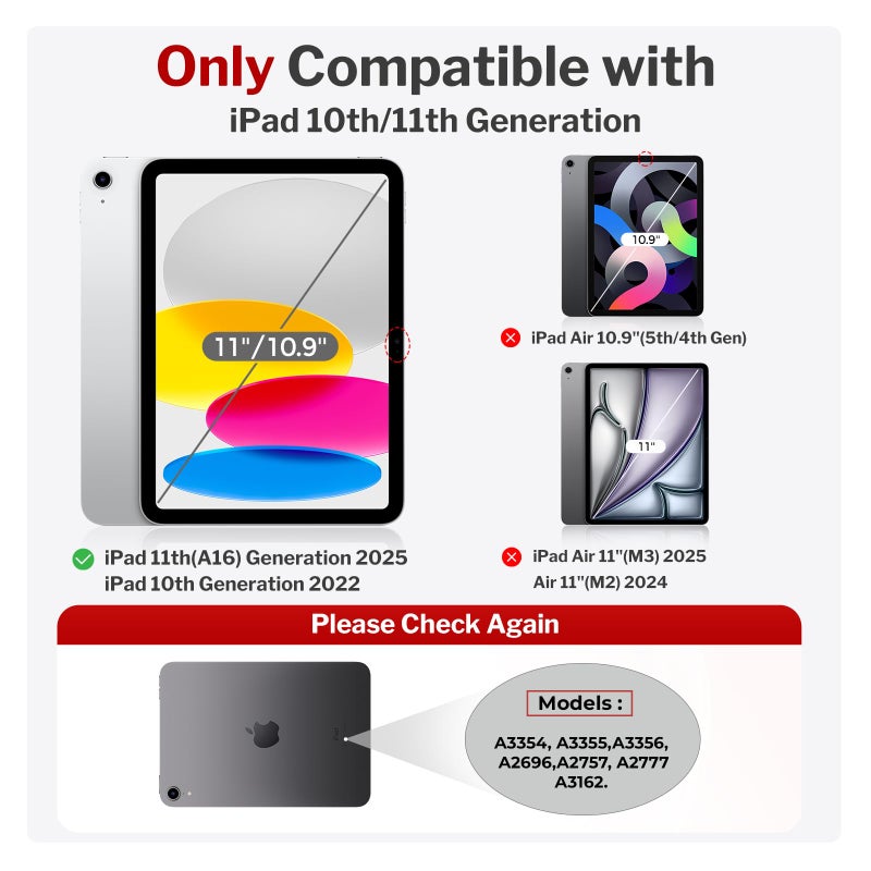 bersem 2 Pack Paperfeel (AlignGuard Pro) Screen Protector Compatible with iPad A16 11th / 10th Generation (2025/2022), Crafted for Natural Writing, High Sensitivity, Less Reflection - Image 2
