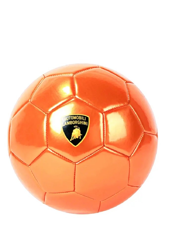 Lamborghini -2 Size-Metallic PVS Soccer Ball - Orange
