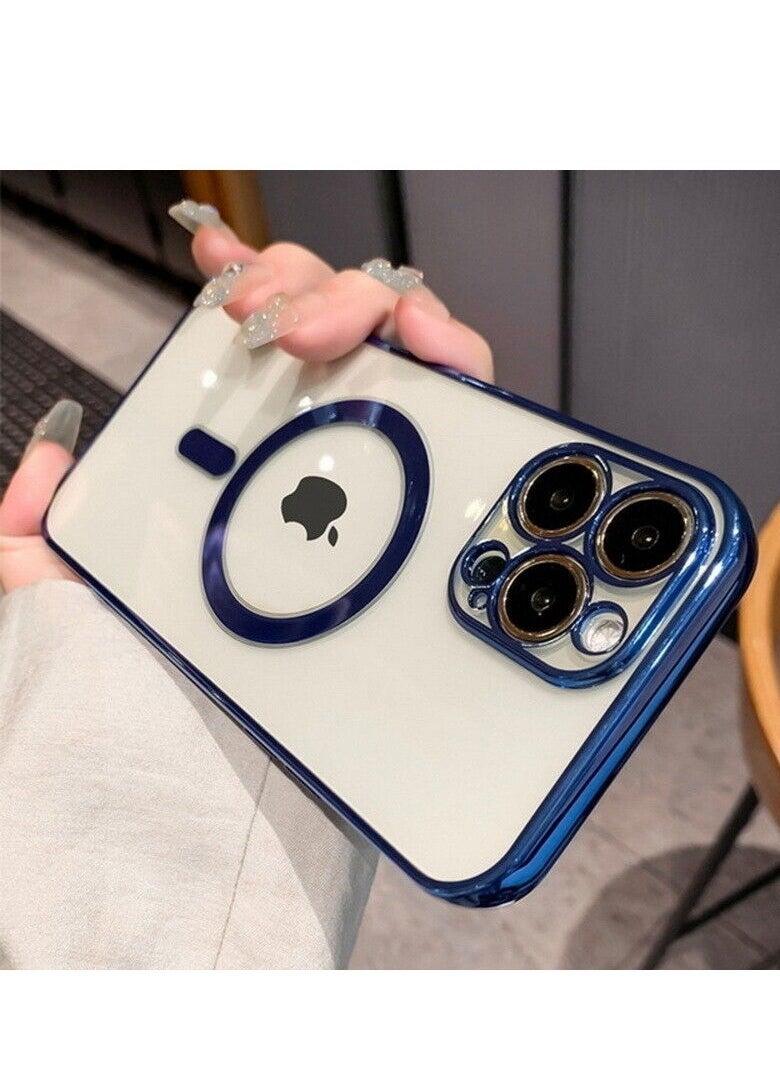 IAF For iPhone 14 Pro Max Clear Case Slim Plating MagSafe Magnetic Cover - Image 2