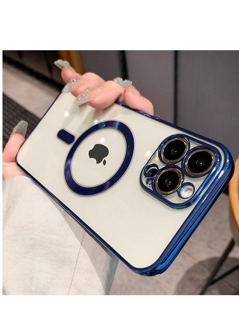 IAF For iPhone 14 Pro Max Clear Case Slim Plating MagSafe Magnetic Cover - Image 4