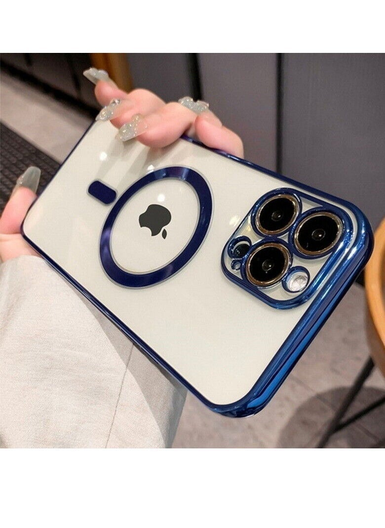 IAF For iPhone 14 Pro Max Clear Case Slim Plating MagSafe Magnetic Cover - Image 3