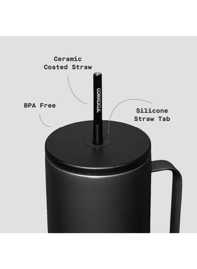 CORKCICLE Cold Cup XL w/Straw 887ml Ceramic Slate - Image 4