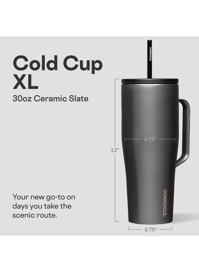 CORKCICLE Cold Cup XL w/Straw 887ml Ceramic Slate - Image 2