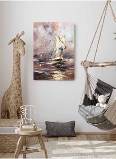 Framed Canvas Wall Art Stretched Over Wooden Frame, Wrecking Storm On Boat Painting, For Home, Living Room, Office Decor - pzsku/ZC1AF910F0FCB34BBE926Z/45/_/1689684199/1d998332-1d35-4de9-9fb2-13fd1ccbe57a