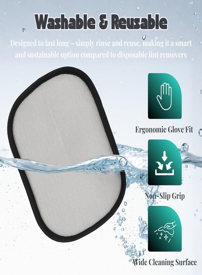إيتافا قفاز إزالة شعر الحيوانات الأليفة للقطط والكلاب - قفاز تنظيف مطور بخمسة أصابع مع قبضة كهروستاتيكية، وقفاز تدليك لطيف، وفرشاة إزالة الشعر قابلة لإعادة الاستخدام، وأداة سحرية لإزالة شعر الحيوانات الأليفة (قطعتان باللون الأسود) - Image 5