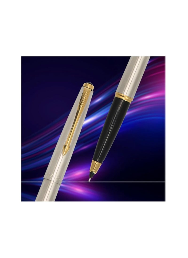 Parker Galaxy Stainless Steel Gold Trim Roller Ball Pen - pzsku/ZC1AFA37CA8371AF8D7AFZ/45/1741343598/1d7b1398-8869-4f61-801b-7885b33b9dea