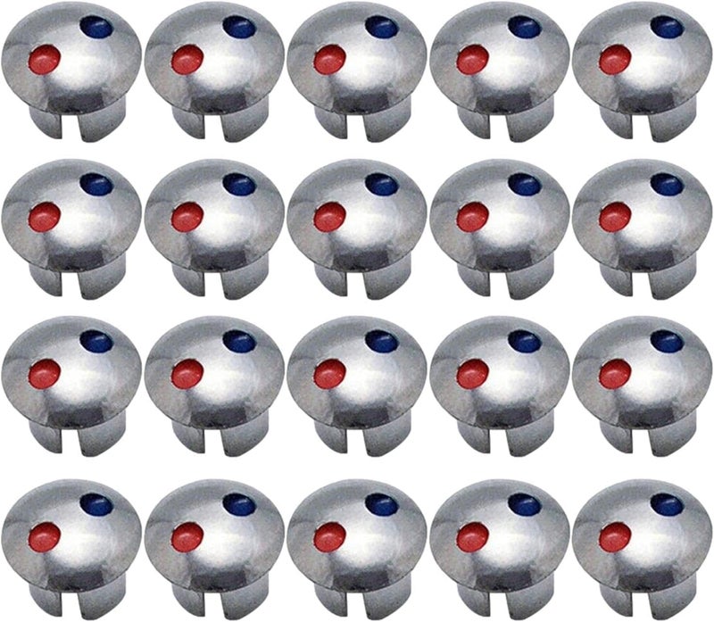 GANPUB 20 Pcs Faucet Replacement Part| Faucet Handle Index Buttons Faucets Replacement Part,Hot Cold Water Markers, Hot and Cold Signs Button Hot Cold Water Label for Kitchen Air Tool Parts & Accessories - Image 1