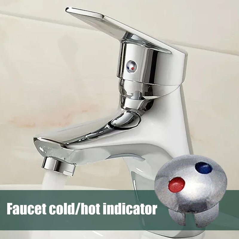 GANPUB 20 Pcs Faucet Replacement Part| Faucet Handle Index Buttons Faucets Replacement Part,Hot Cold Water Markers, Hot and Cold Signs Button Hot Cold Water Label for Kitchen Air Tool Parts & Accessories - Image 3