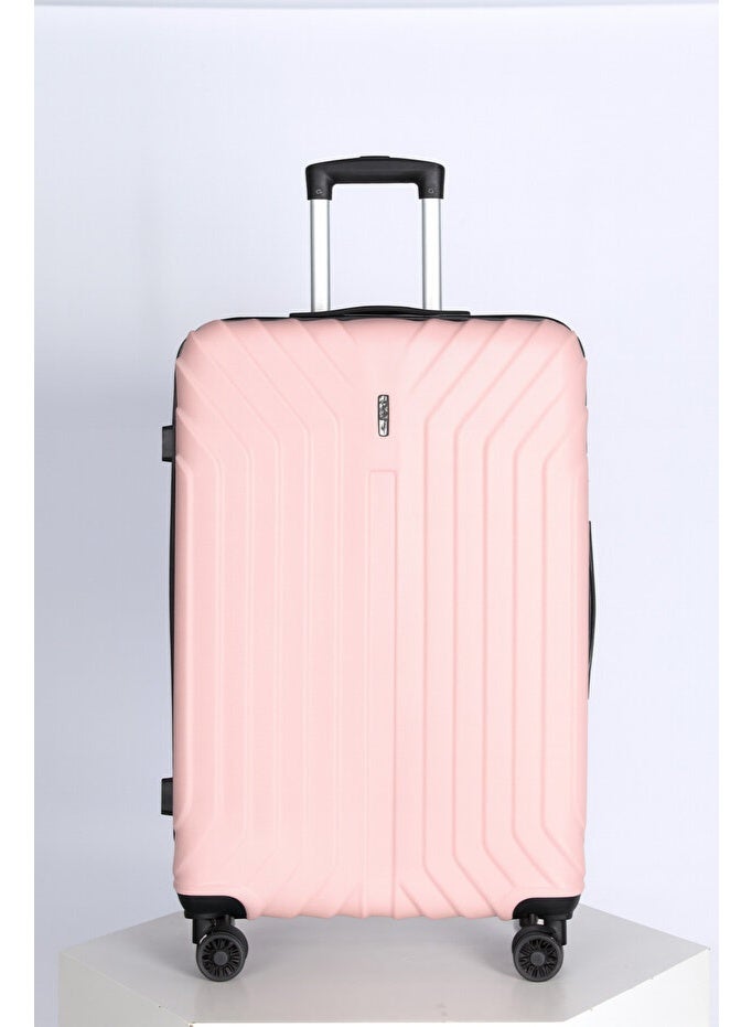 Space Luggage Set, ABS Material including Carry On Cabin Sizes, 20/24/28 Inches, Pink - Image 3