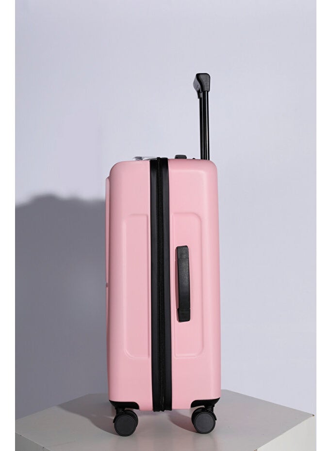 Space Luggage Set, ABS Material including Carry On Cabin Sizes, 20/24/28 Inches, Pink - Image 2