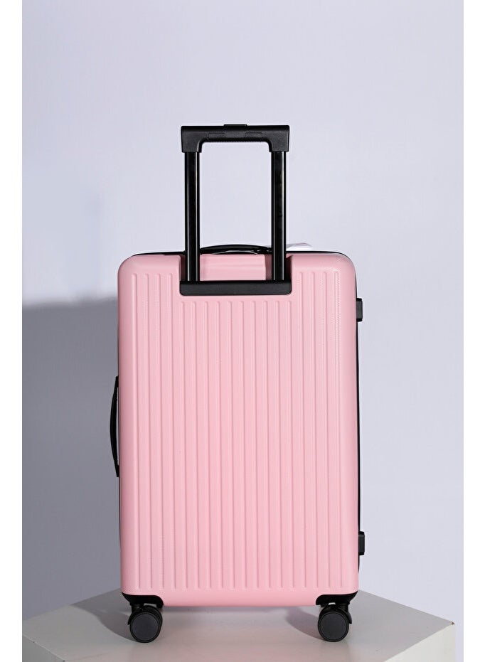 Space Luggage Set, ABS Material including Carry On Cabin Sizes, 20/24/28 Inches, Pink - Image 4