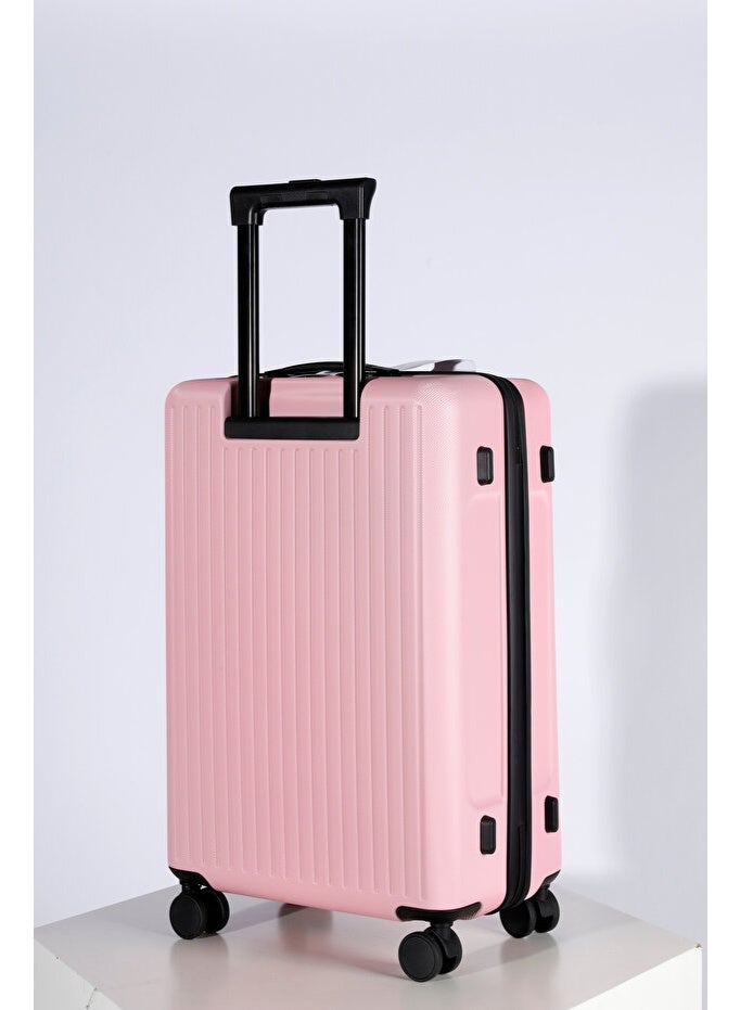 Space Luggage Set, ABS Material including Carry On Cabin Sizes, 20/24/28 Inches, Pink - Image 5
