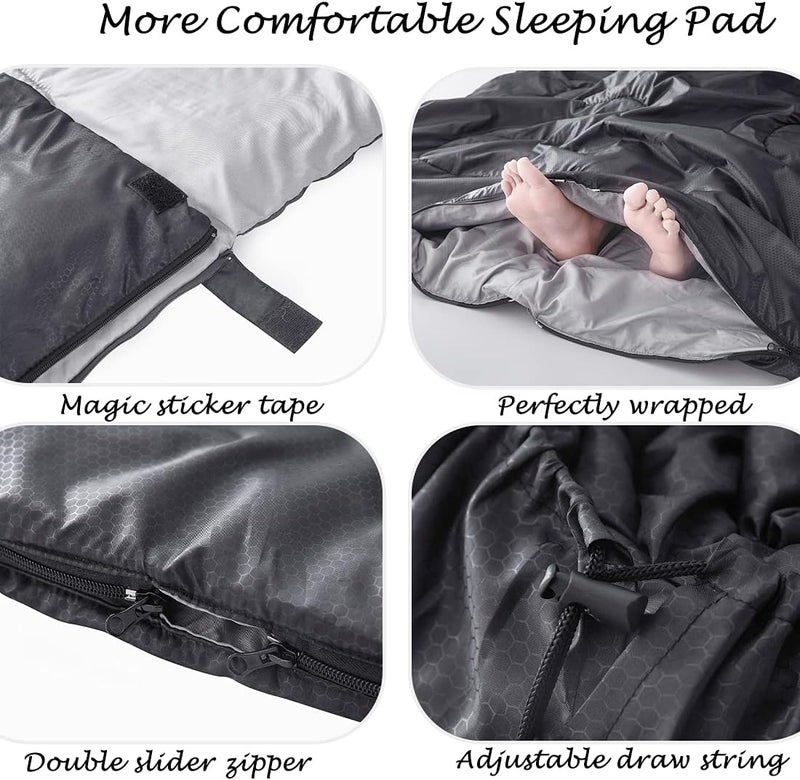Tuphen Double Sleeping Bag with 2 Pillows, Queen Size XL for 2 People, Waterproof for Camping and Hiking - Image 3