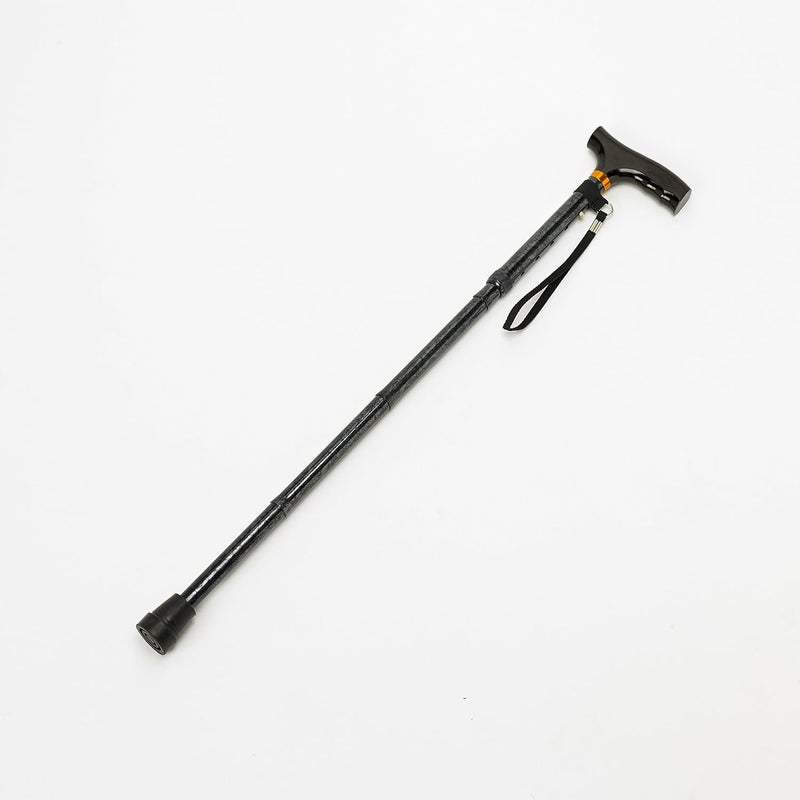 Homecraft Folding Coloured Walking Stick with Wooden Handle Lightweight Adjustable Walking Cane for Balance Mobility Aid Grey Marble 835925mm - Image 2