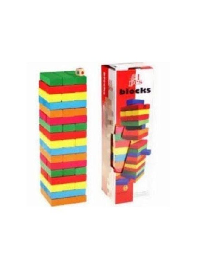 Colorful Wooden Stacking Tower Board Game
