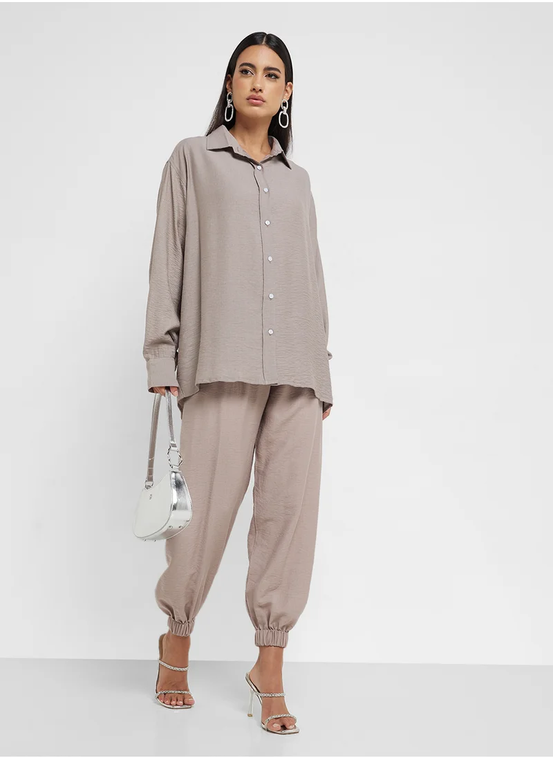 هيا كلوزيت Button Down Blouse & Pants Set