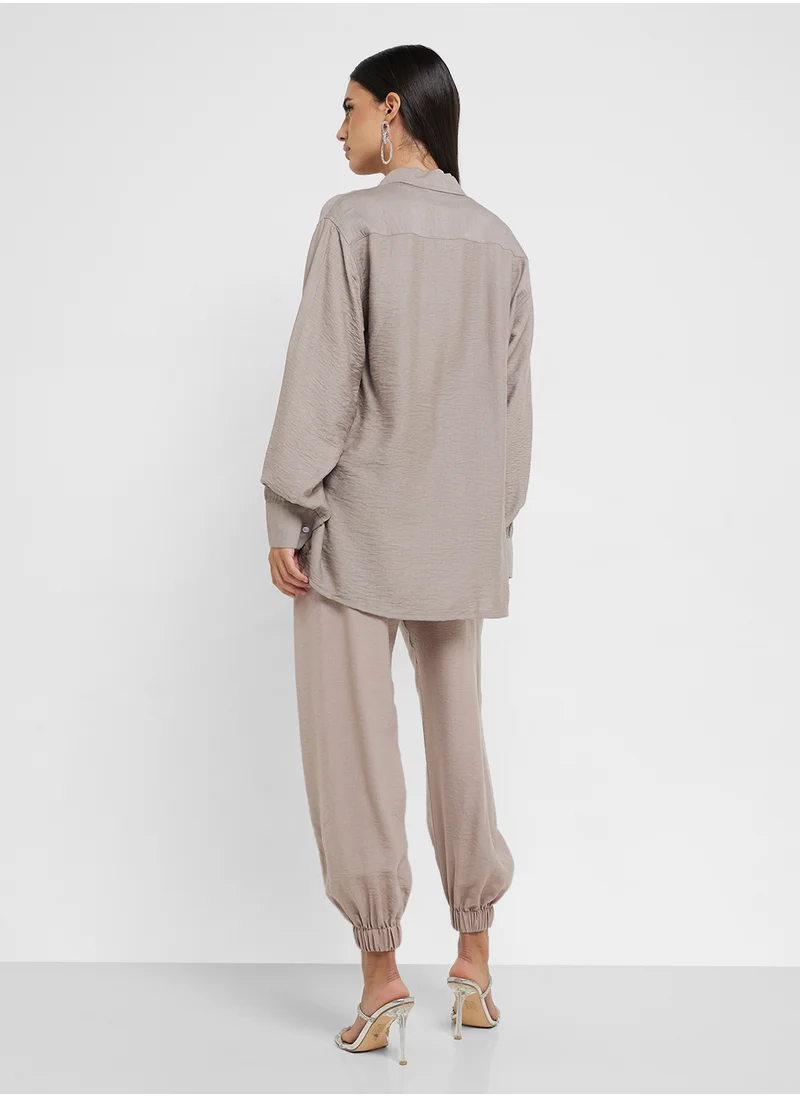 هيا كلوزيت Button Down Blouse & Pants Set