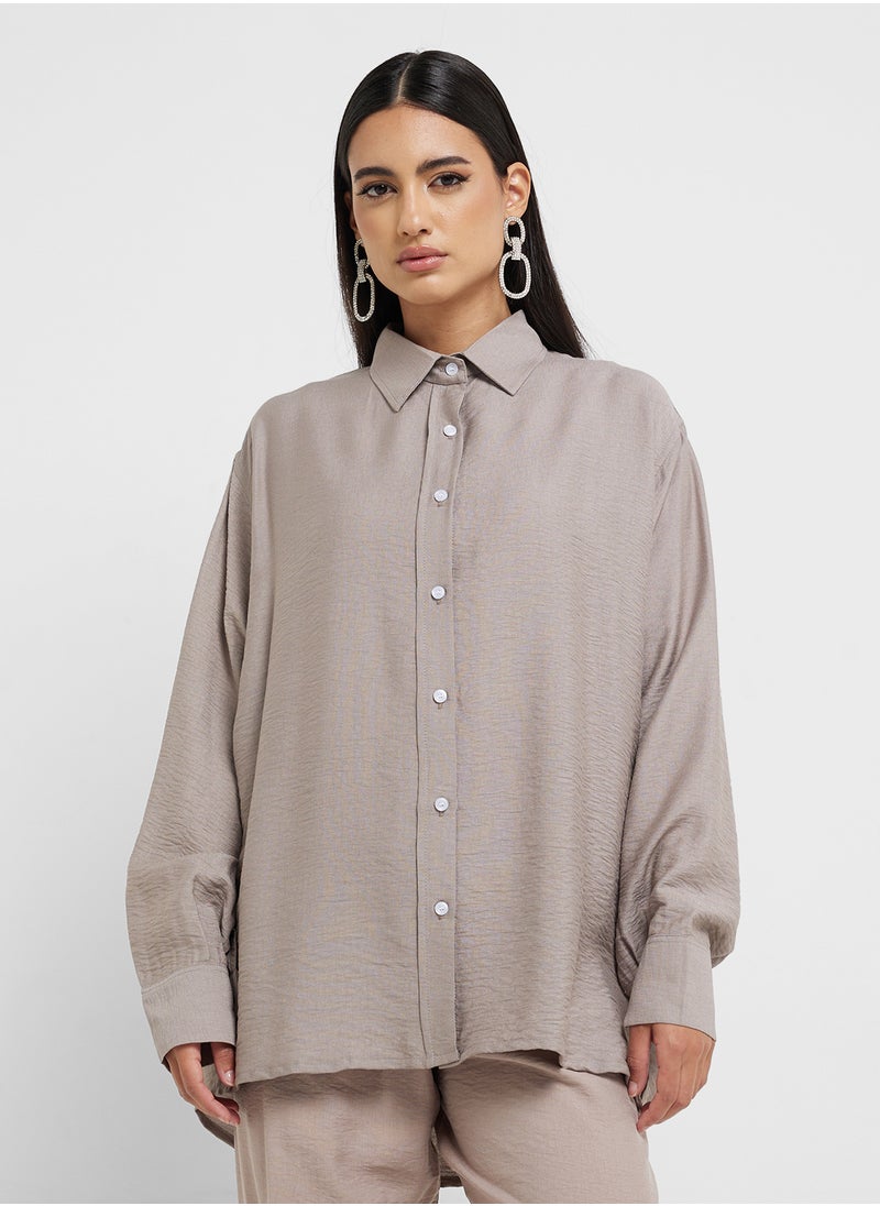 hayas closet Button Down Shirt & High Waist Pants  - Image 3
