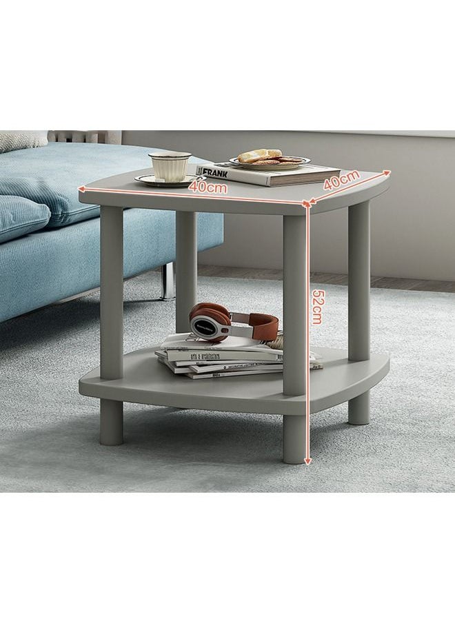 NKX 2 Layer Minimalist Square Coffee Table for Bedroom and Living Room 40 x 40cm  - Image 1