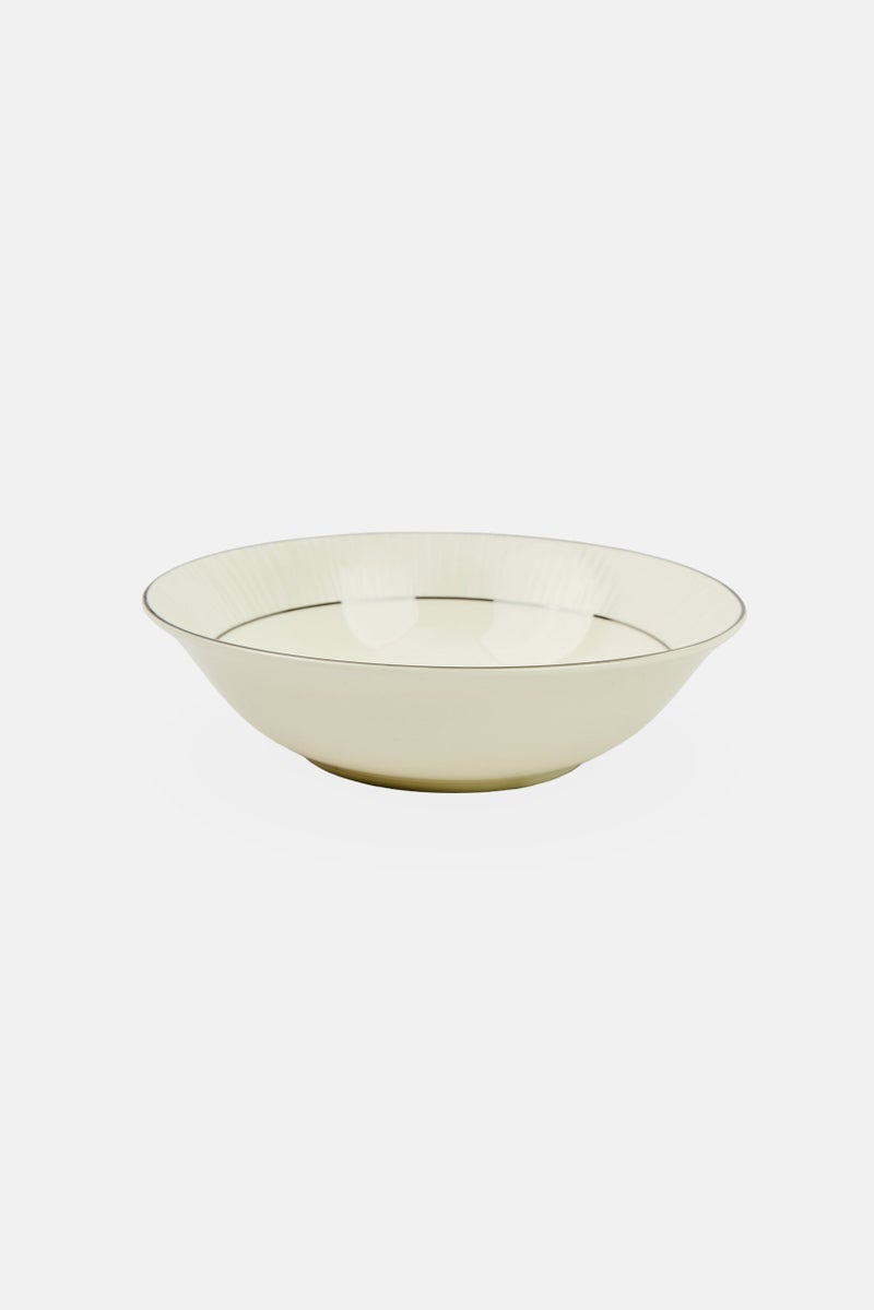 Fissman 4Pcs  Porcelain Salad Bowl Set, White - Image 3