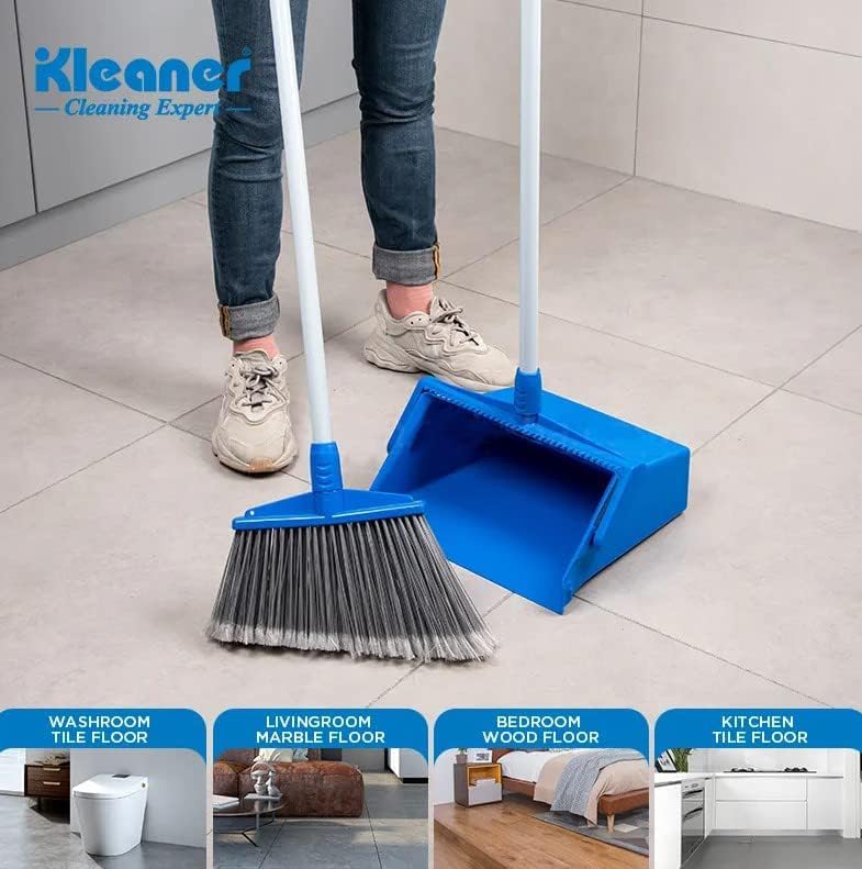 Kleaner Foldable Broom and Dustpan Set with Long Handle Wind-Proof Blue 30 * 28 12cm GSC009 - Image 5