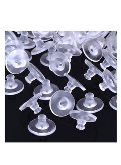 SYOSI Earring Backings Hypoallergenic Rubber Earring Safety Silicone Backs with Pad Rubber Earring Replacement Set Soft Jewelry Making Ear Studs Stoppers Clutch Earring Pad (100)  - Image 4