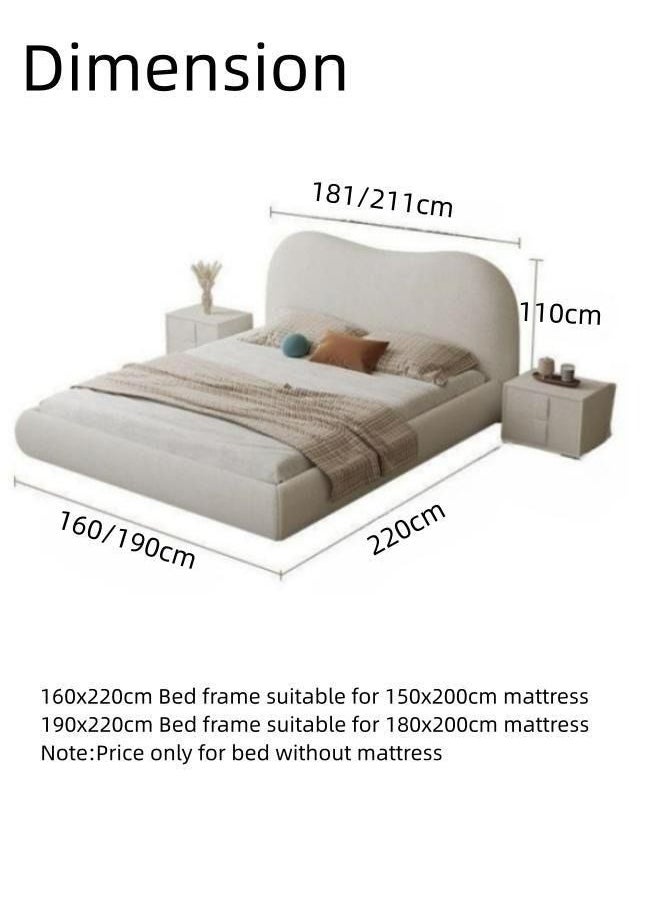 Generic - Light Luxury Furniture Modern Bed Frame Without Mattress for Home Bedroom Decoration - Image 1