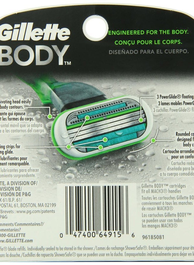 Gillette شفرة جسم للرجال، 2 عدد، شفرات/ماكينات حلاقة للرجال - Image 2