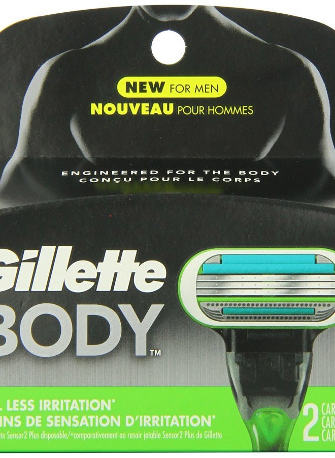 Gillette شفرة جسم للرجال، 2 عدد، شفرات/ماكينات حلاقة للرجال - Image 1