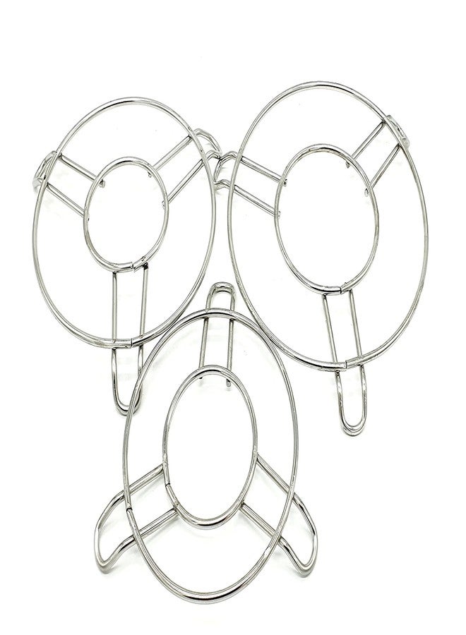 Maskey Sturdy Premium Stainless Steel Table Ring (Pack of 3) Hot Pot Stand for Hot Plates/Utensils, Cooker and Tableware/Cookware etc - Image 1