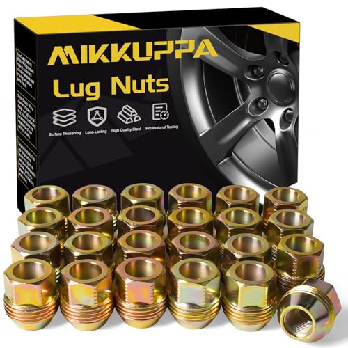 MIKKUPPA OEM M14x1.5 Lug Nuts - Replacement for 1999-2022 Chevy Silverado 1500 GMC Sierra, 1988-2000 C1500 C2500, 2001-2022 Chevy Tahoe, 9591772 9595175 Open Factory Wheel Lug Nut (24PCS) - Image 1